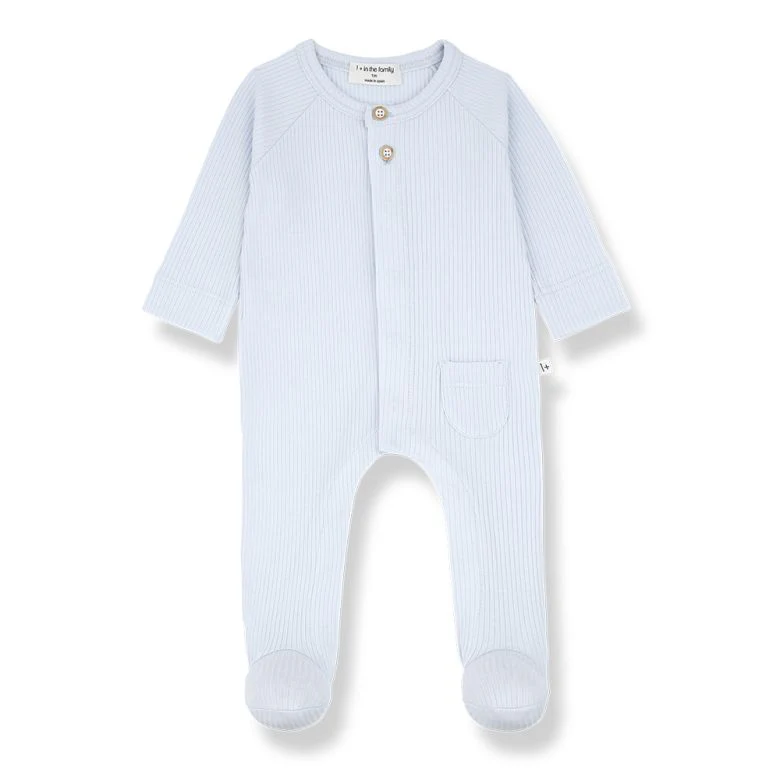 1+ In The Family - Pyjama Met Voetjes Pau | Misty Blue