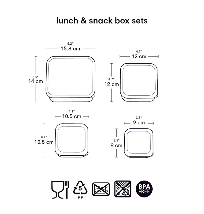 A Little Lovely Company - Set Snackdoosjes (4 stuks) | Cherries - Image 5