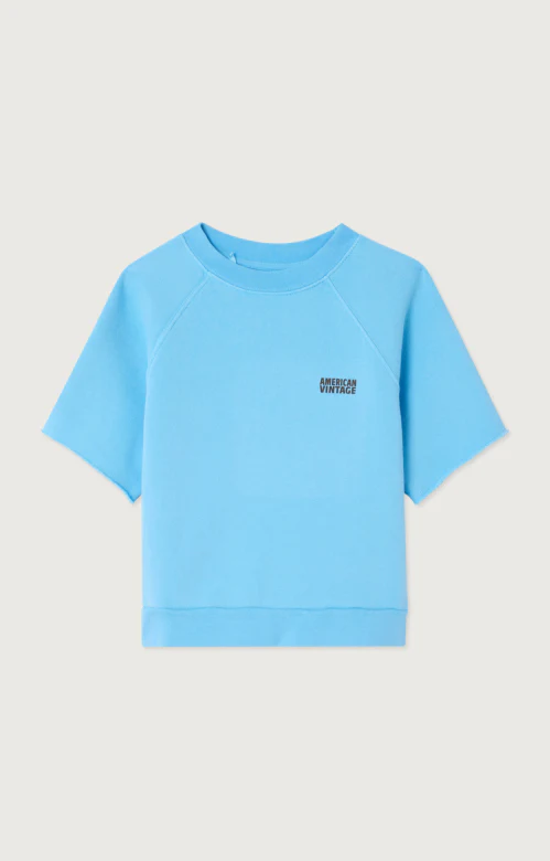 American Vintage - Sweater Izubird Korte Mouw | Blue Ciel Vintage
