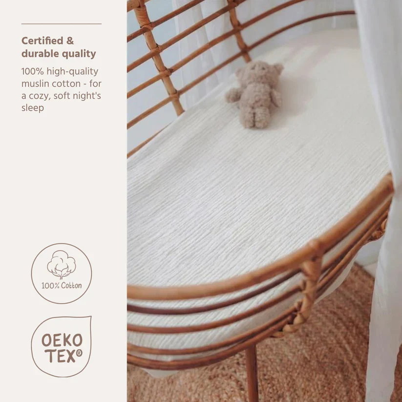 B-Boo - Hoeslaken Pre-Washed Hydrofiel 40x80cm | Offwhite - Image 3