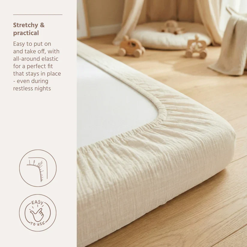 B-Boo - Hoeslaken Pre-Washed Hydrofiel 40x80cm | Offwhite - Image 5