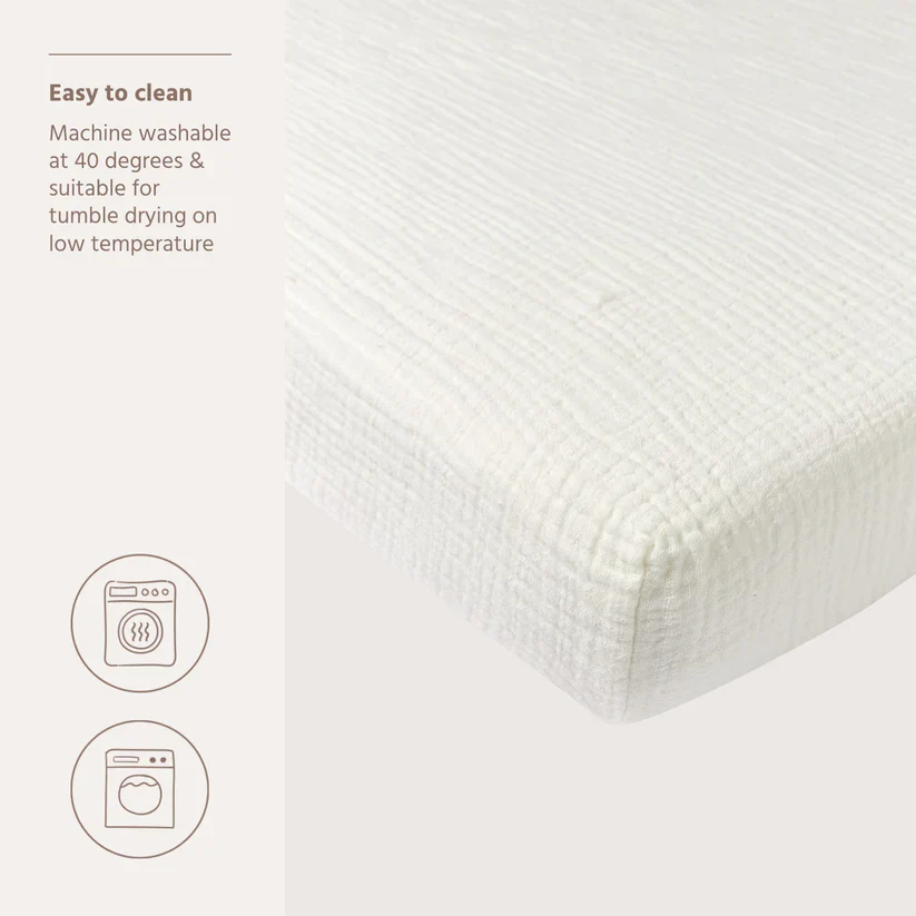 B-Boo - Hoeslaken Pre-Washed Hydrofiel 40x80cm | Offwhite - Image 7