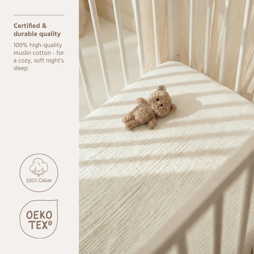 B-Boo - Hoeslaken Pre-Washed Hydrofiel 70x140cm | Offwhite - Image 3