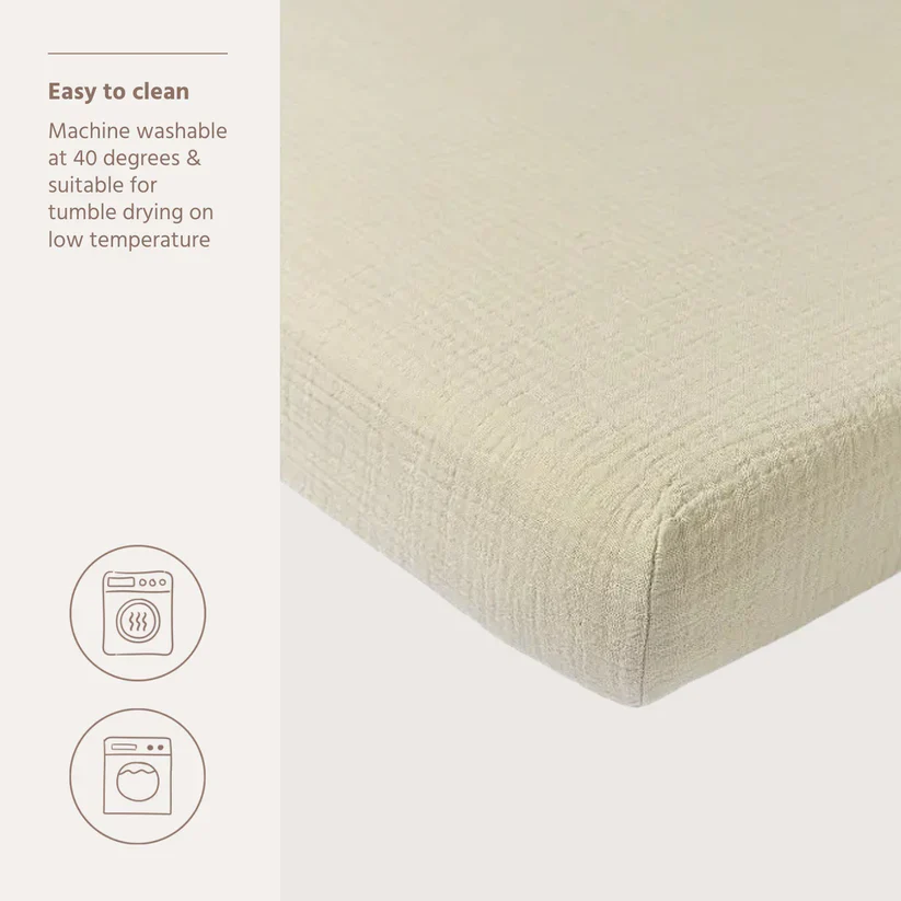 B-Boo - Hoeslaken Pre-Washed Hydrofiel 70x140cm | Soft Sand - Image 7