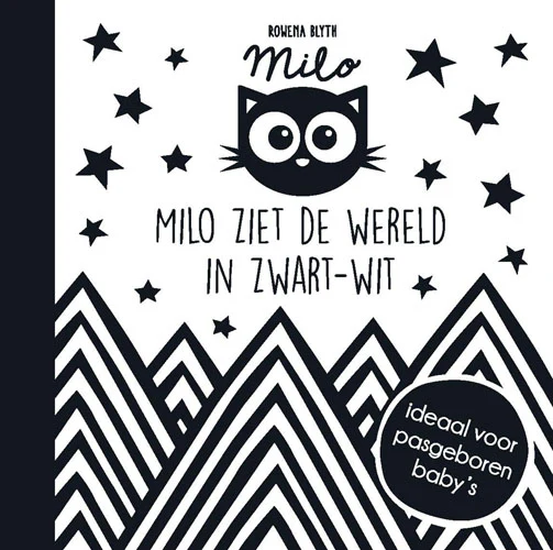 Standaard - Boek Baby Ziet Milo Ziet De Wereld In Zwart-Wit | Ideaal Voor Pasgeborenen