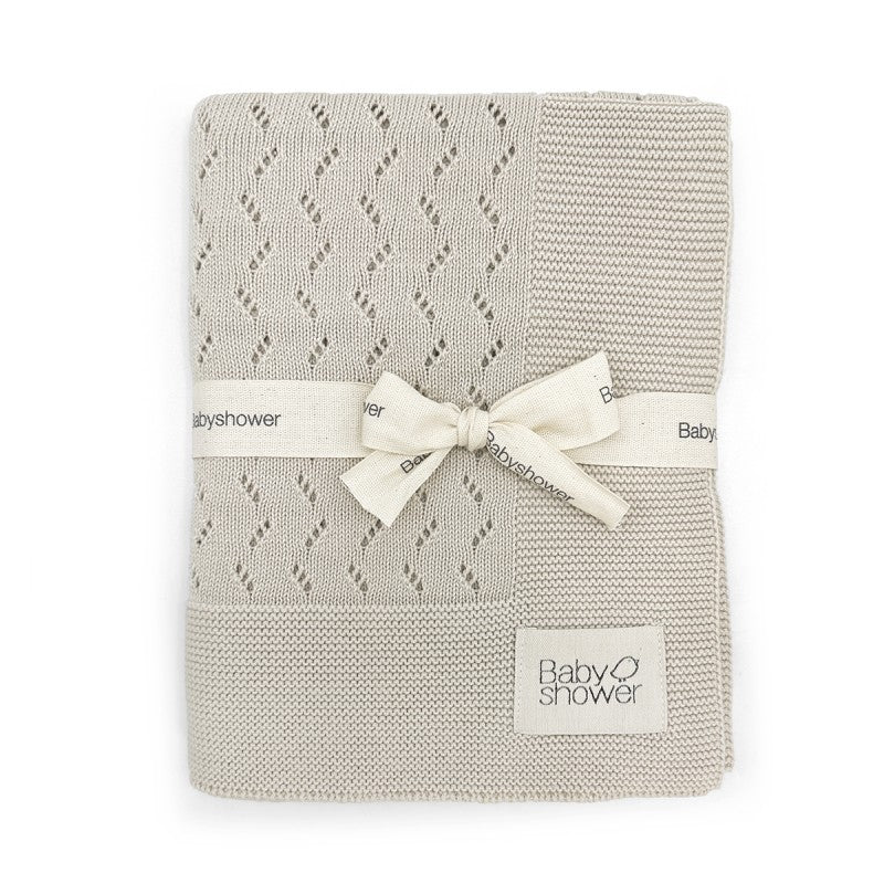 Babyshower - Deken Tricot 75 x 75 cm | Beige
