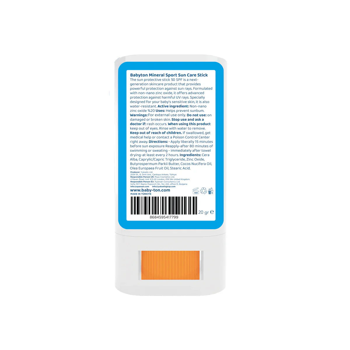 Babyton - Zonnecrème Stick Kids SPF50 | 20g - Image 2