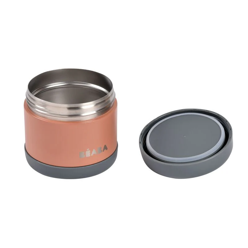 Béaba - Thermo Potje Voeding 500ml | Mineral Grey / Terracotta - Image 3