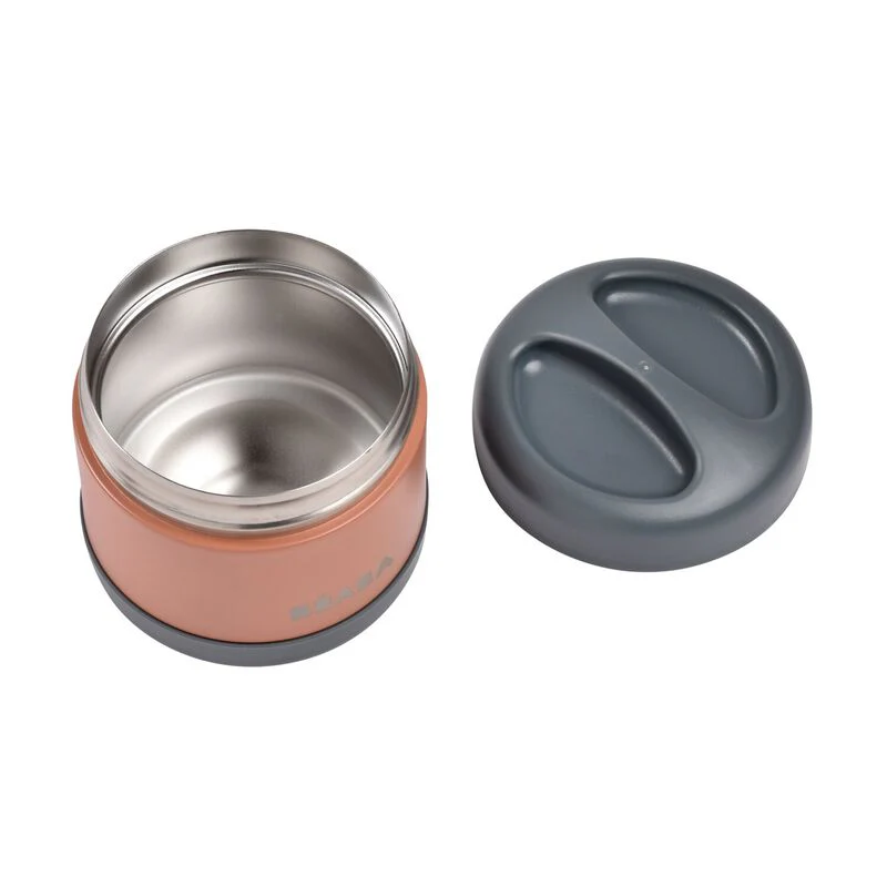 Béaba - Thermo Potje Voeding 500ml | Mineral Grey / Terracotta - Image 4