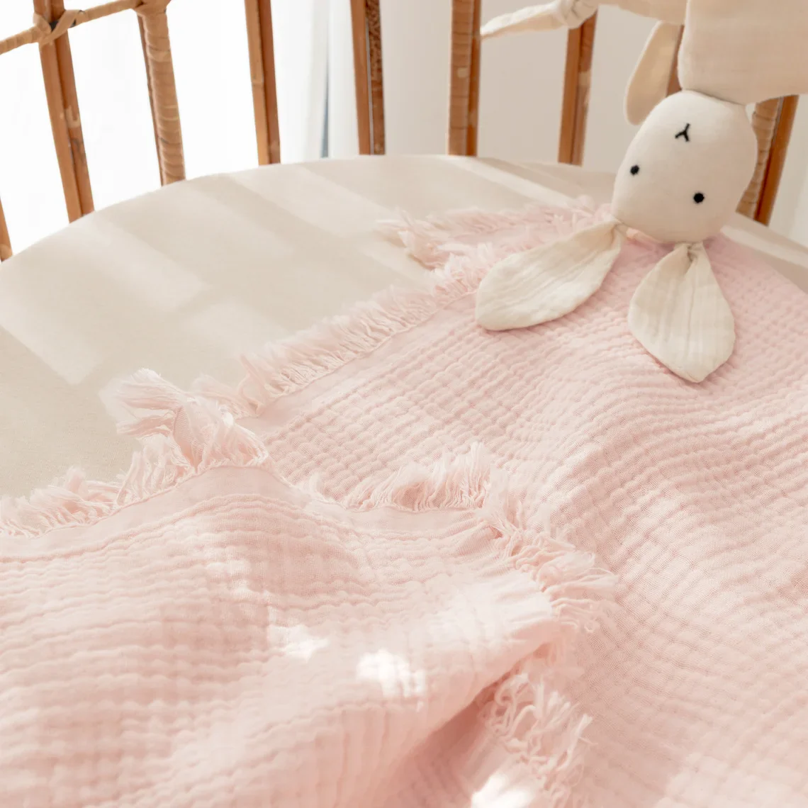 Bemini - Deken Double Swaddle 80x100cm | Blush - Image 3