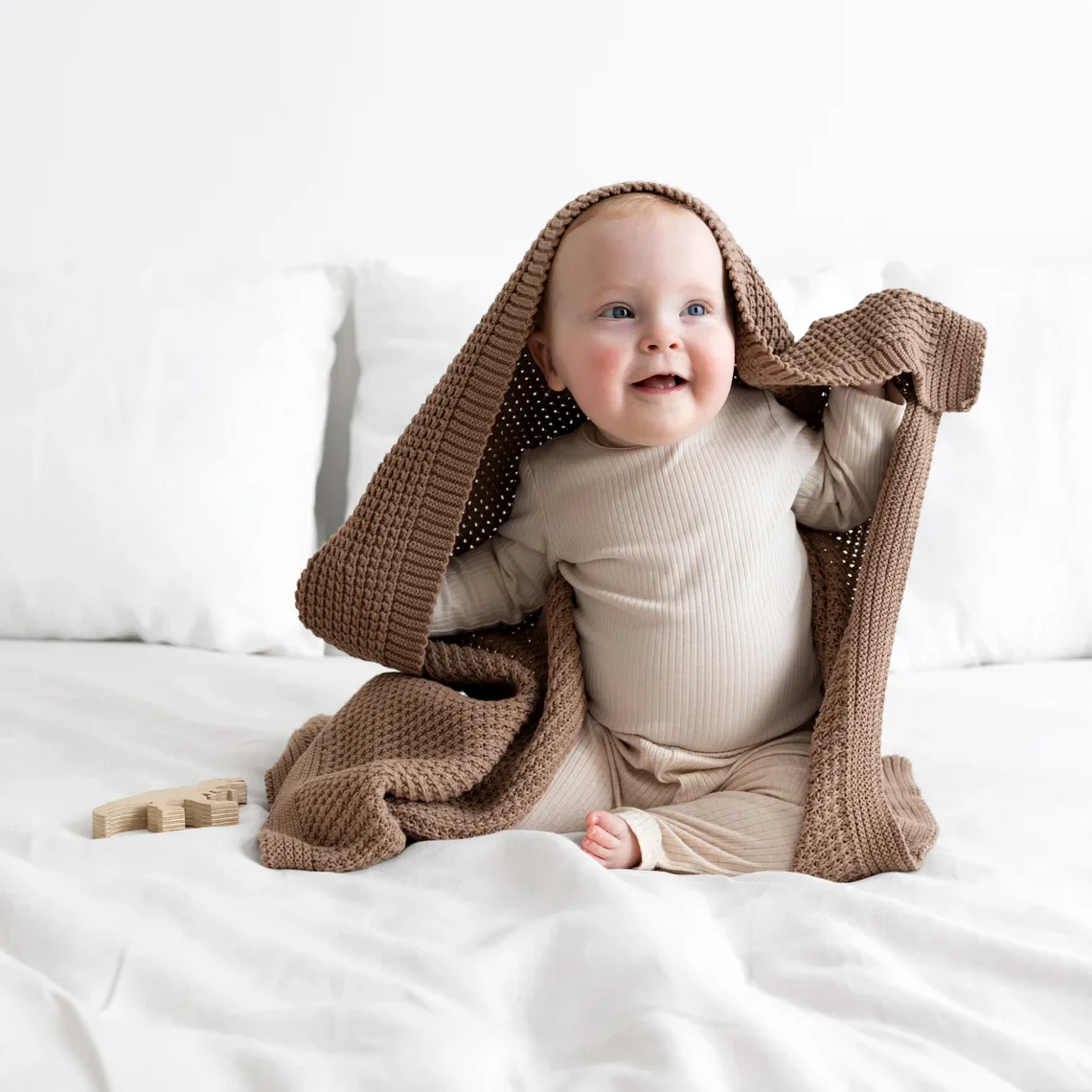 Bemini - Deken Knitted 80x100cm | Muffin - Image 2
