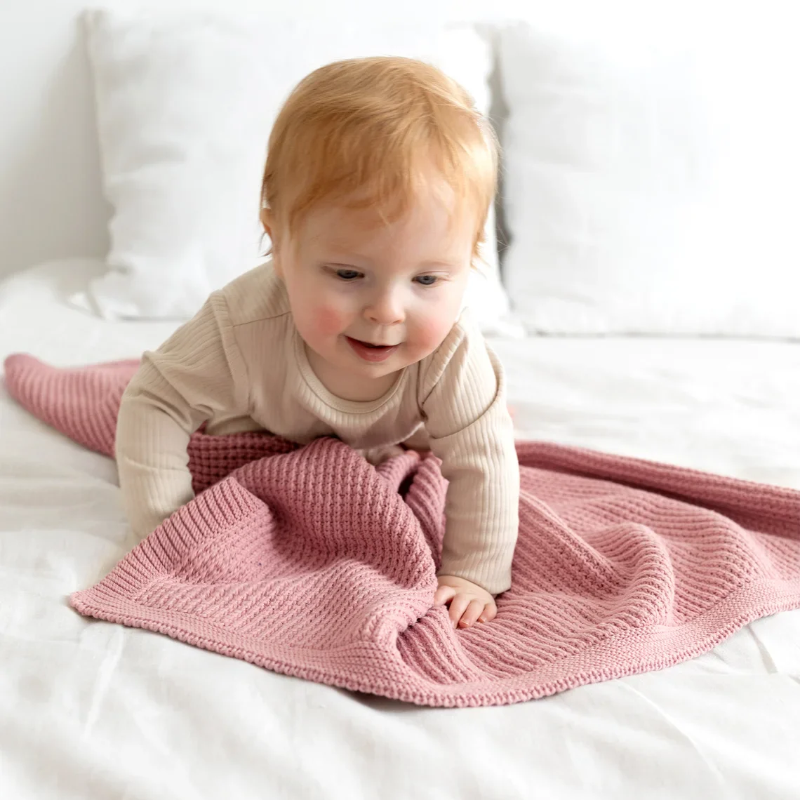 Bemini - Deken Knitted 80x100cm | Vintage - Image 2