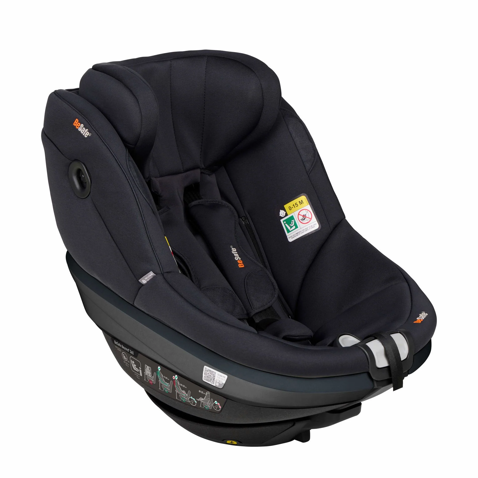 Besafe - Autostoel Beyond 2 360 Groep 1-2 | Black Soft Breeze