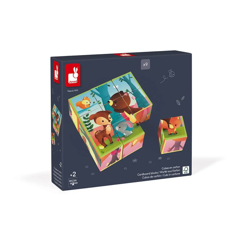 Blokken Kubkid Forest Animals (9stuks)