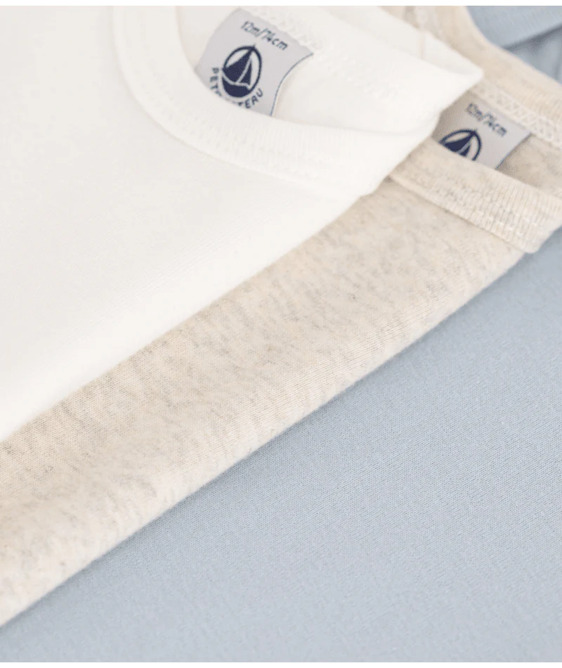 Body Korte Mouwen Sand Melange / Blue / White Variante 1 (3pack) - Image 3