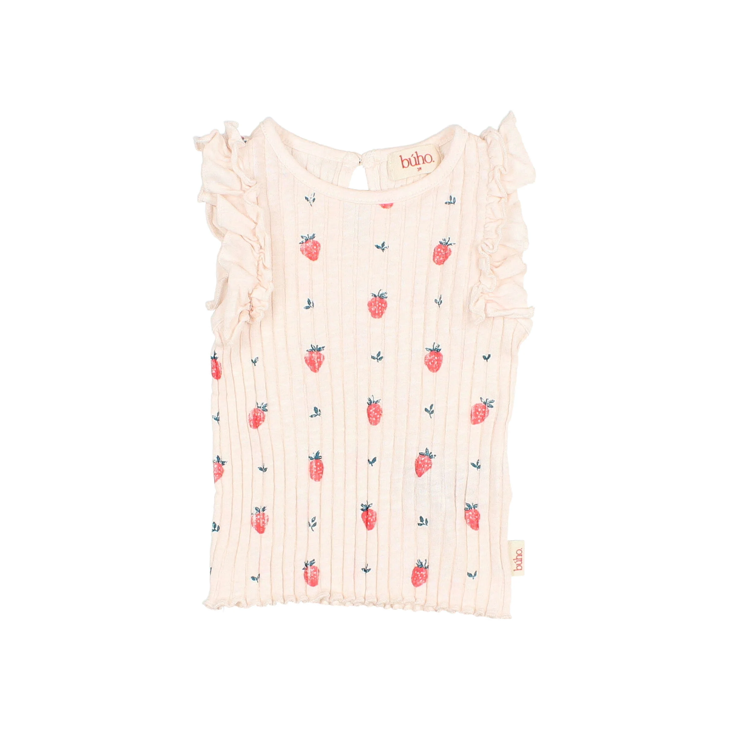 Buho - Top Strawberry Baby | Cream Pink