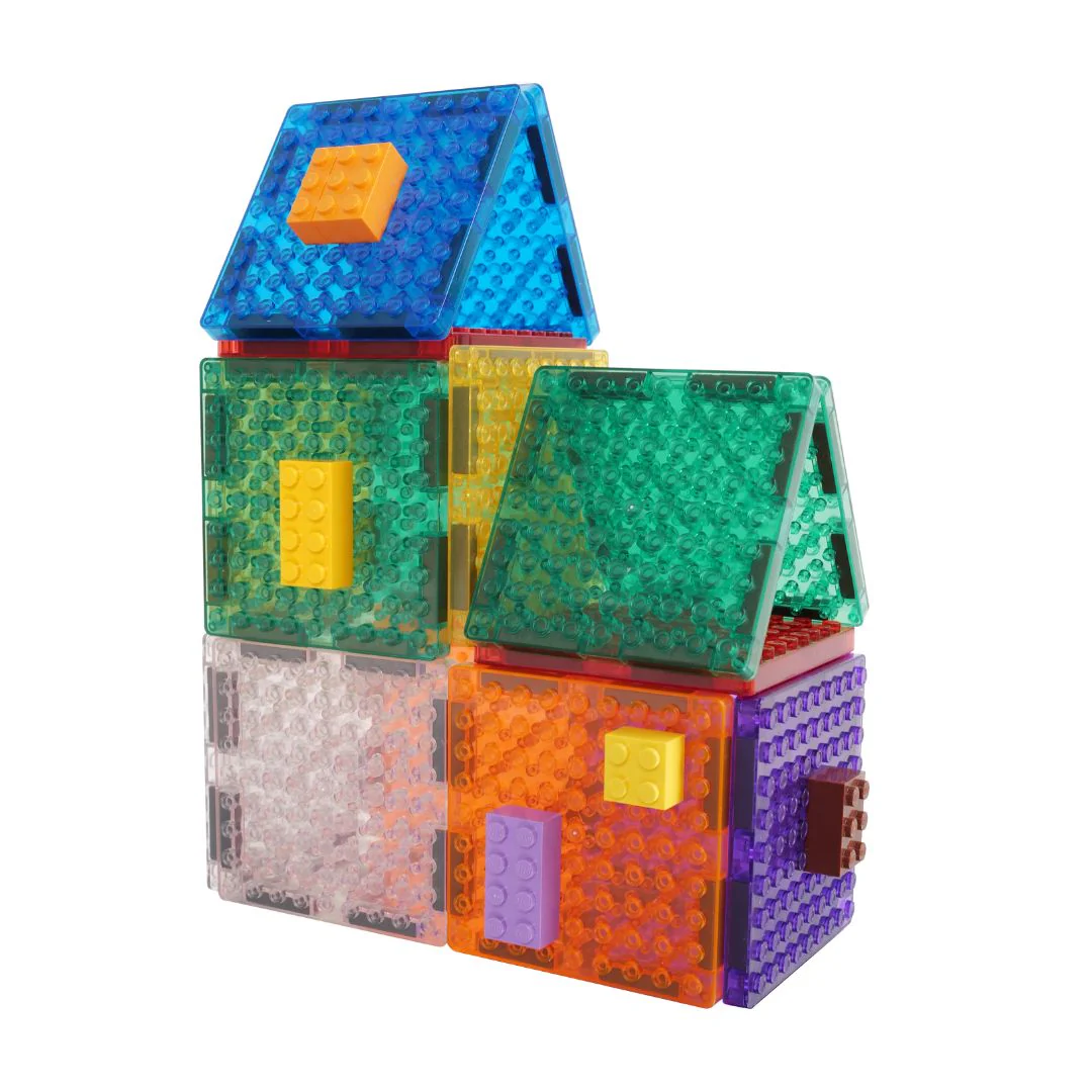 Cleverclixx - Magnetische Tegels Brick Tiles Intense | 16-delige Bouwset - Image 4