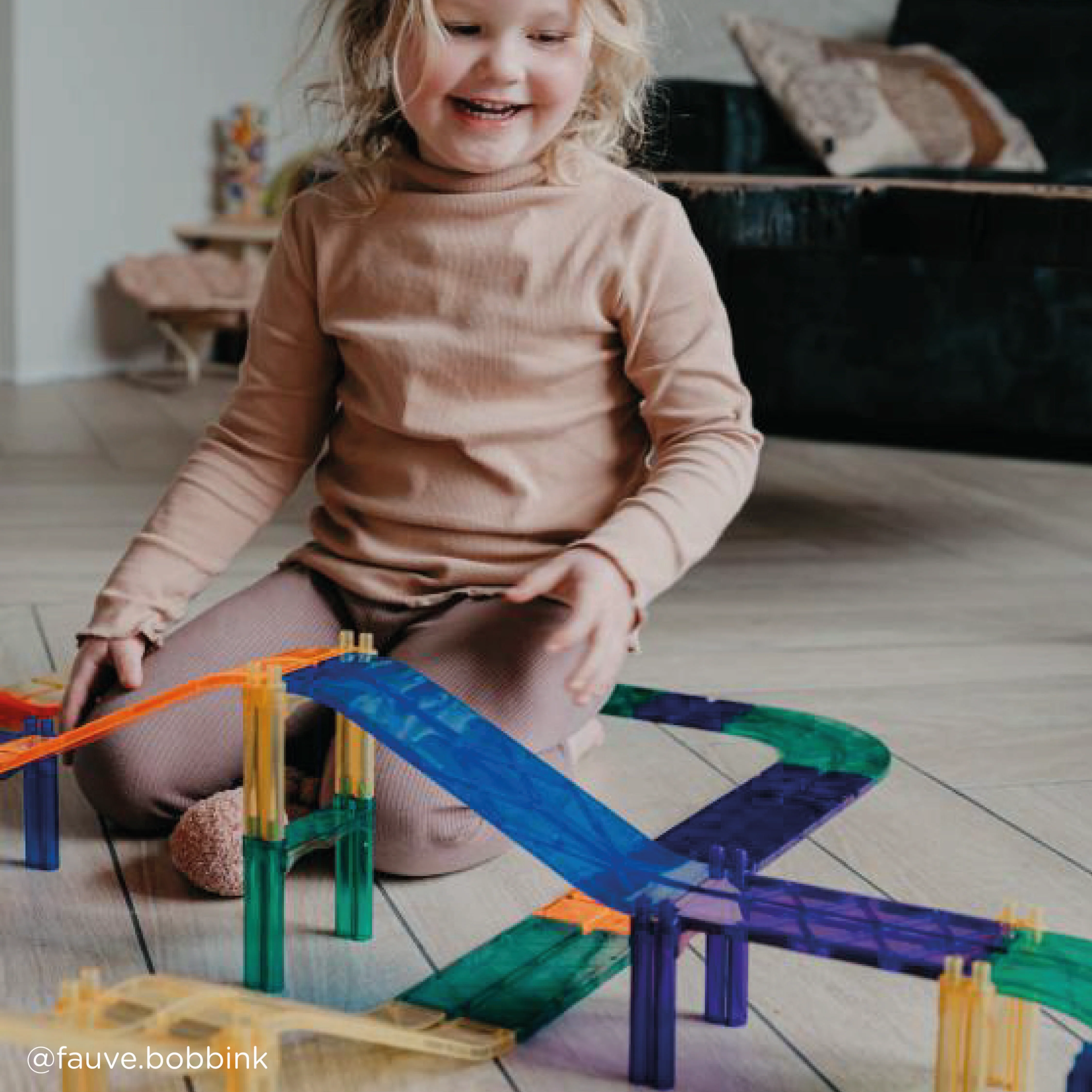Cleverclixx - Magnetische Tegels Race Track Intense | 65-delige Racebaan Bouwset - Image 8