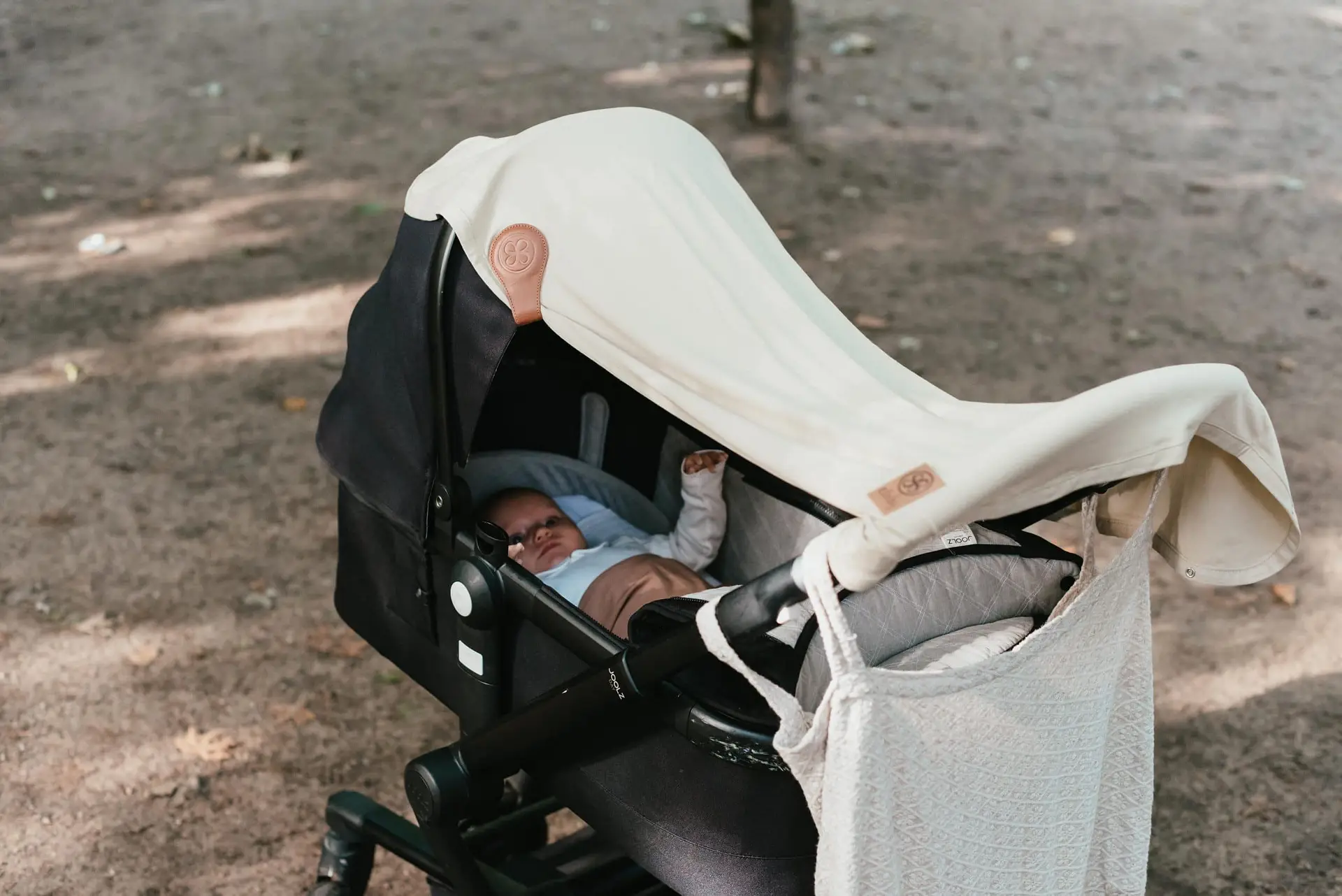 Cloby - Afdekdoek Kinderwagen UV50+ | Stone Grey - Image 9
