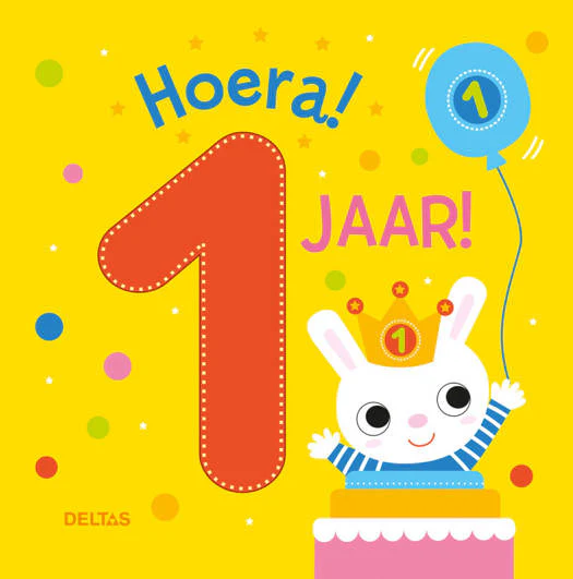 Deltas - Boek Hoera! 1 Jaar | Eerste Verjaardagsboekje