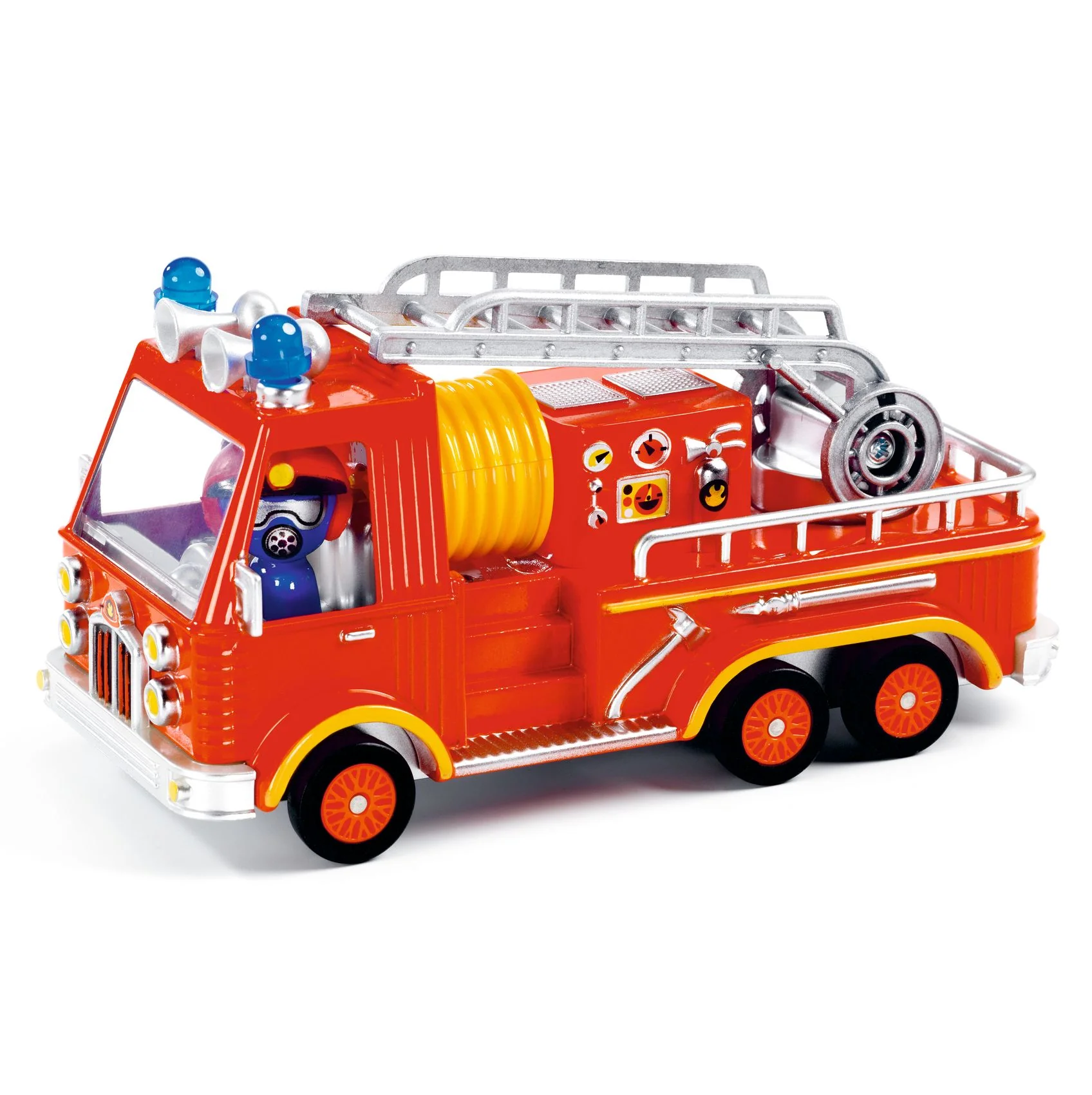 Djeco - Speelgoedauto Crazy Motors Captain Fire | Brandweerauto