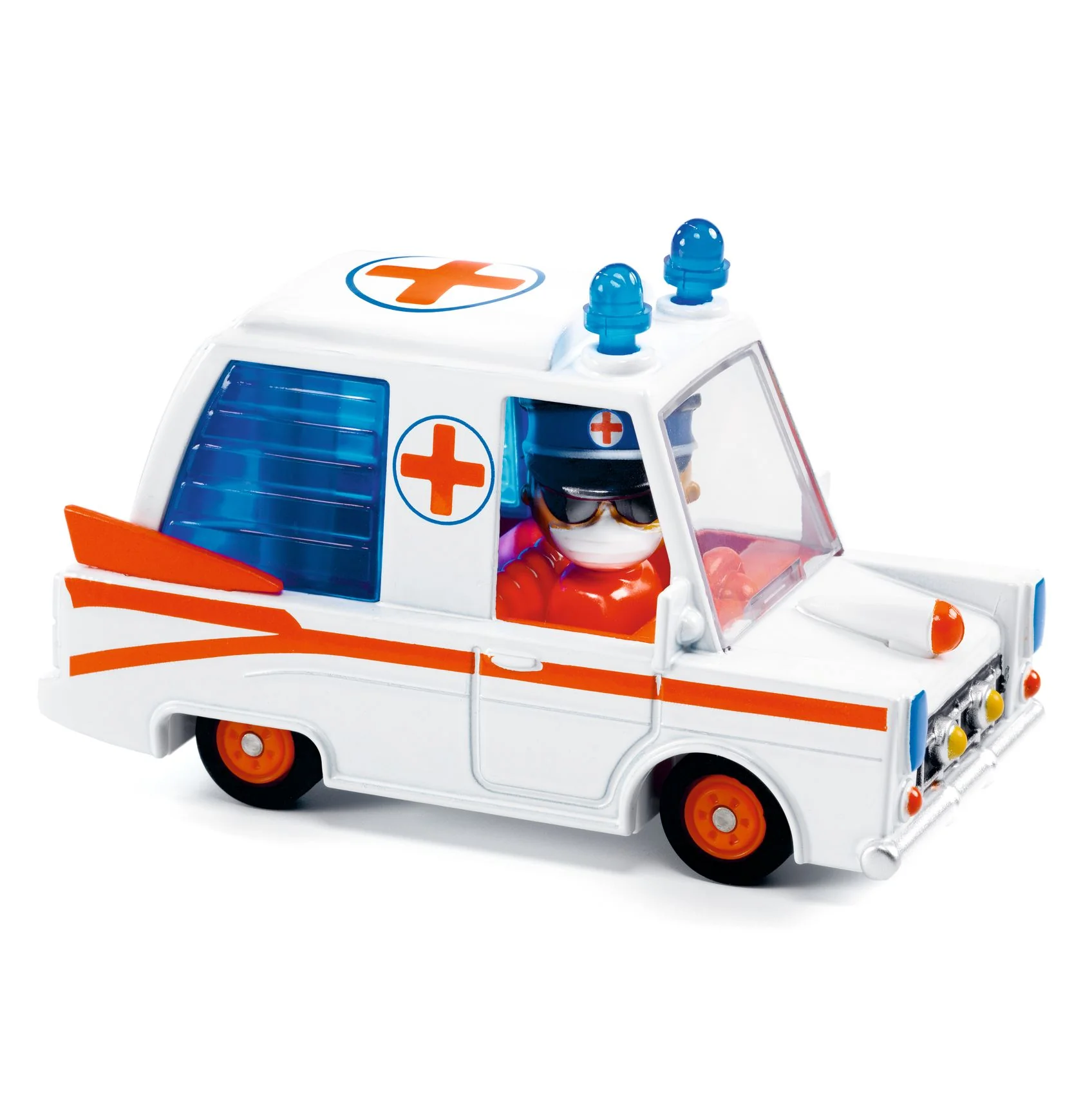 Djeco - Speelgoedauto Crazy Motors Hurry Ambulance | Ziekenwagen