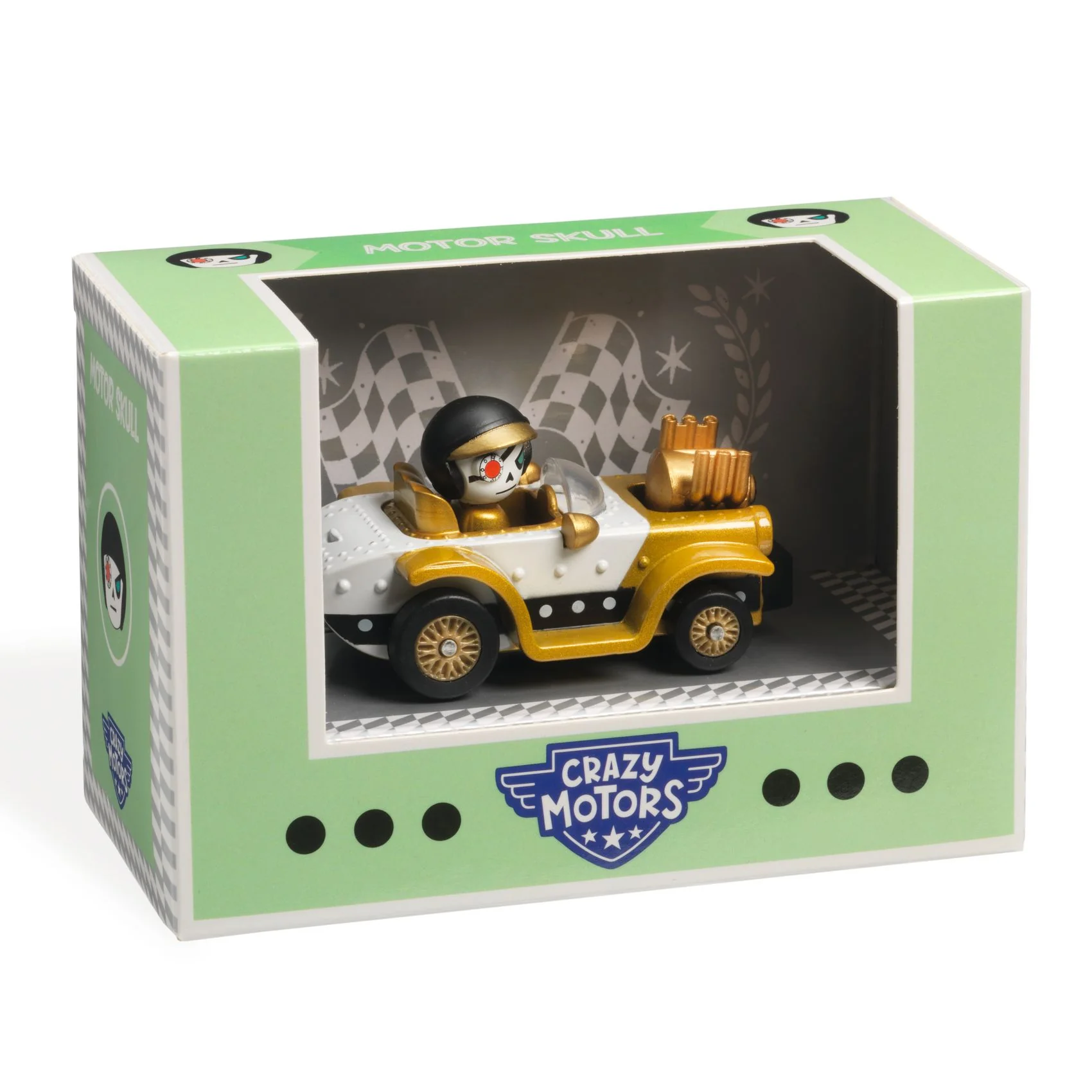 Djeco - Speelgoedauto Crazy Motors Motor Skull | Skeletmotor - Image 2
