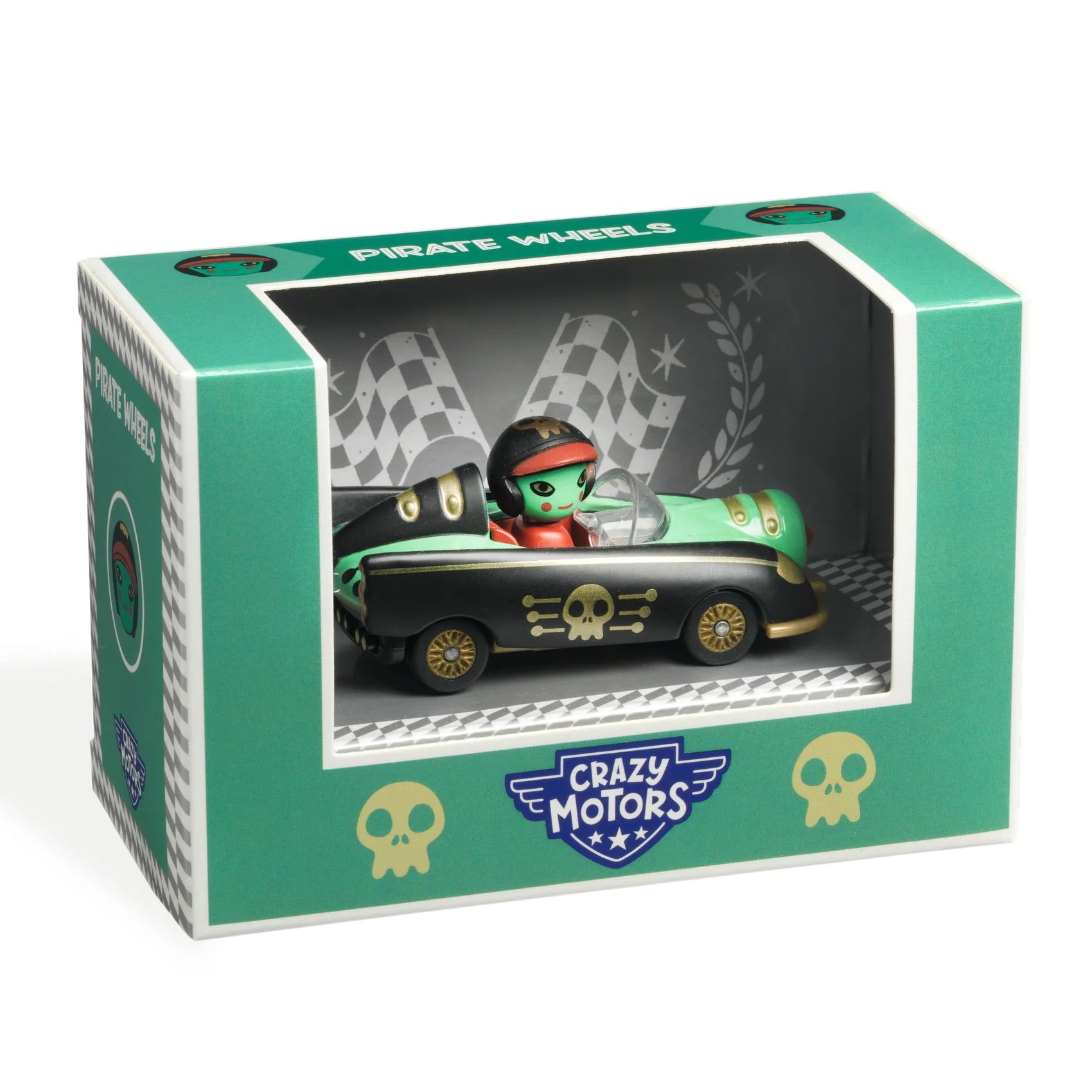 Djeco - Speelgoedauto Crazy Motors Pirate Wheels | Piratenauto - Image 2