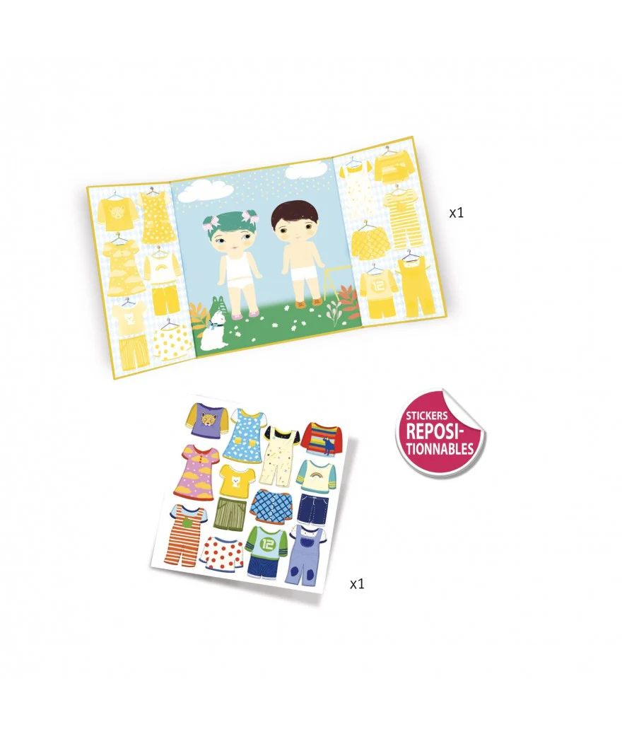 Djeco - Herbruikbare Stickers De Kleren | 15-delig - Image 3