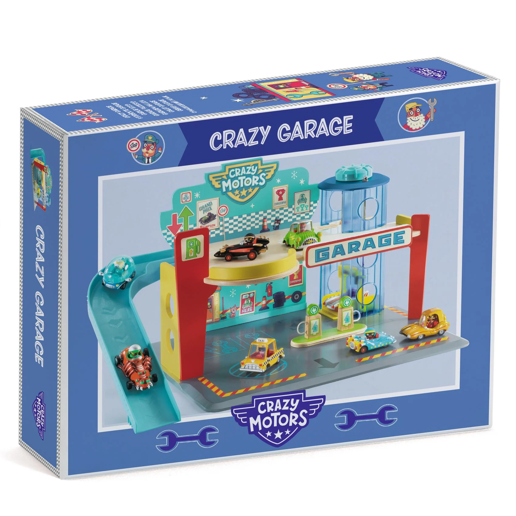 Djeco - Houten Garage Crazy Motors | Multicolor - Image 2