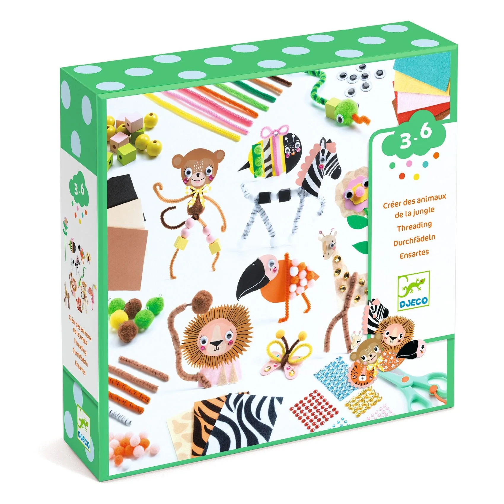 Djeco - Knutseldoos Jungle Animal Creation | Complete set - Image 2