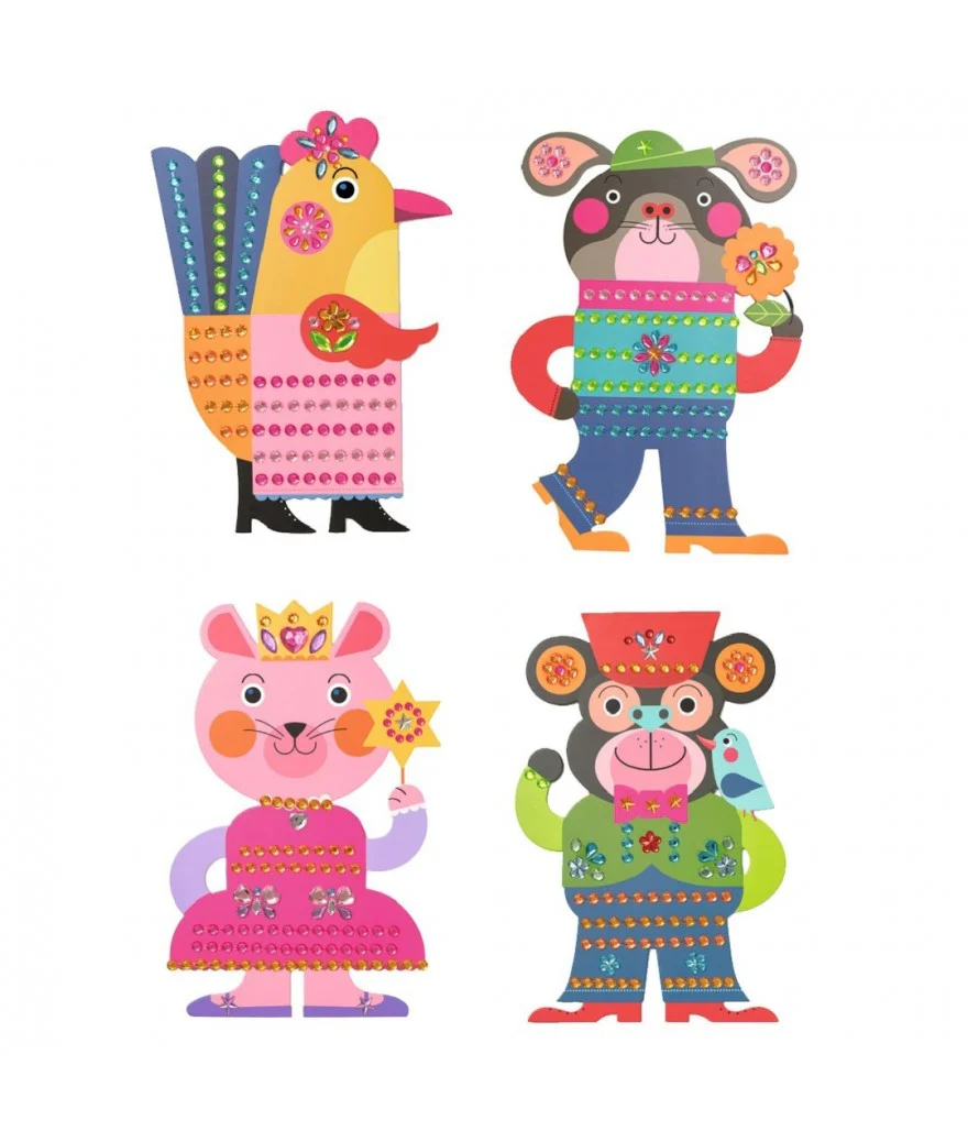 Djeco - Knutselset Creëren Met Stickers Fonkelingen | Versier Dierenkaarten - Image 2
