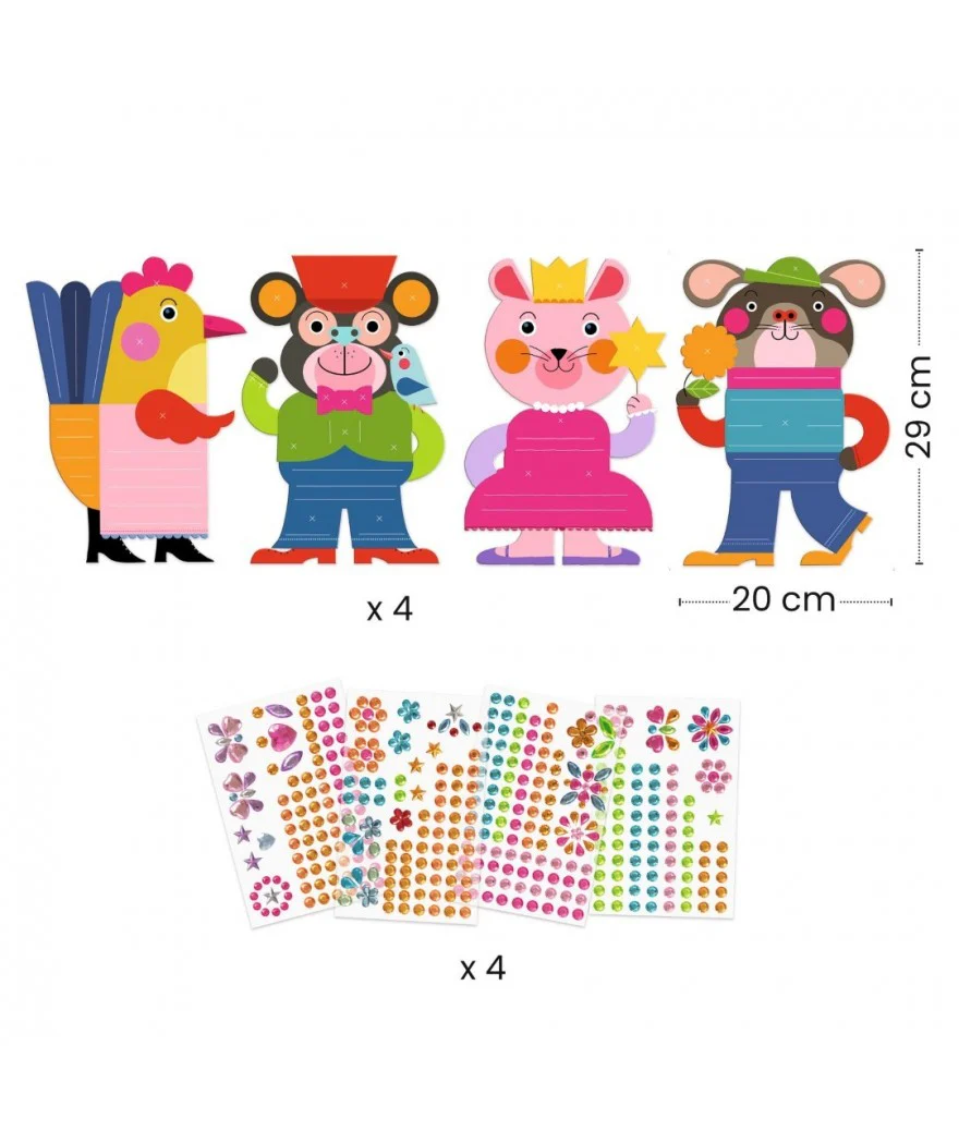 Djeco - Knutselset Creëren Met Stickers Fonkelingen | Versier Dierenkaarten - Image 4