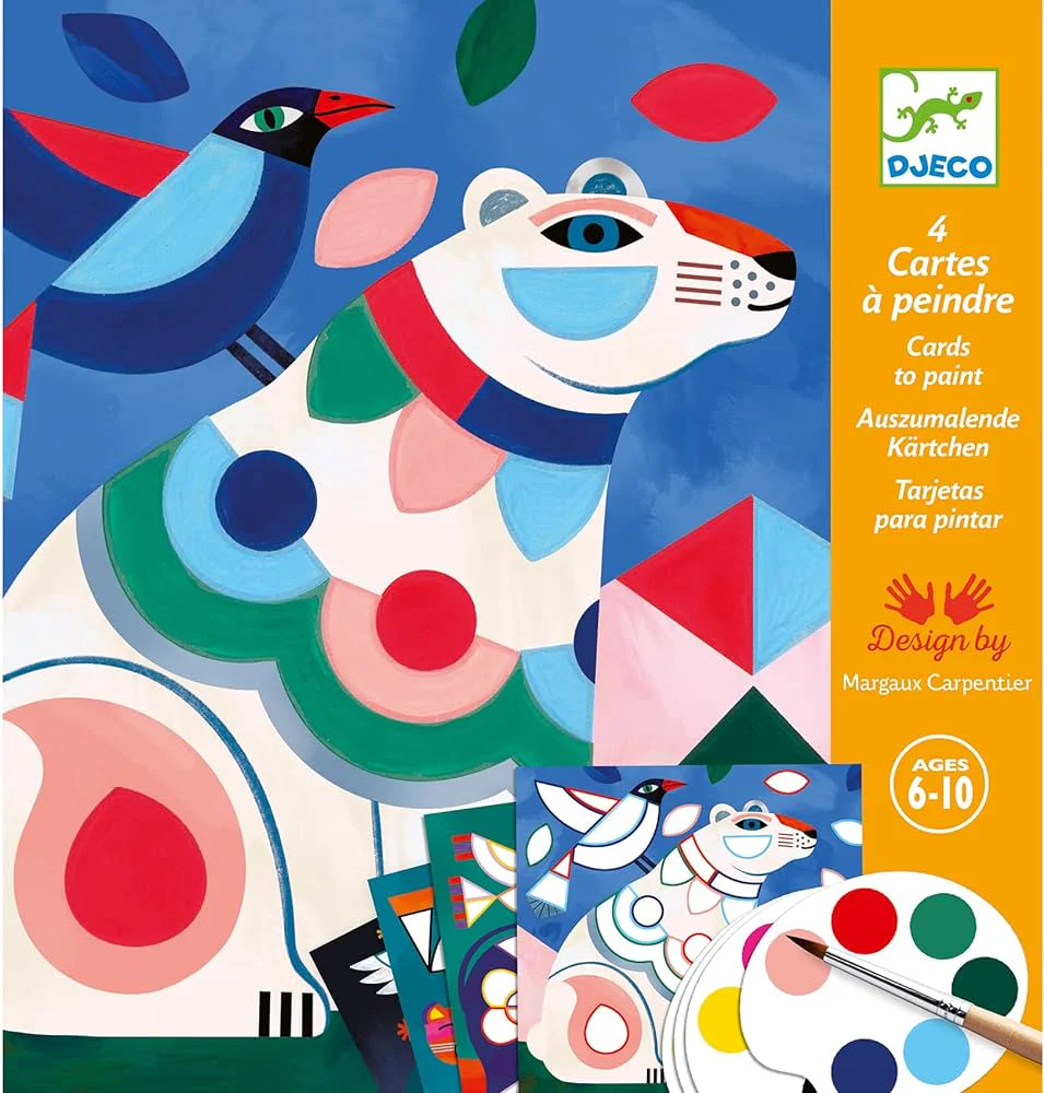 Djeco - Knutselset Kaarten Schilderen Dierenrijk | Kleuren op Code