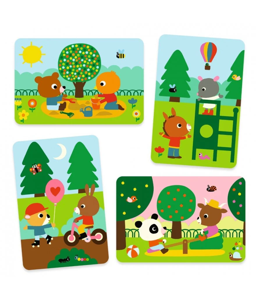 Djeco - Knutselset Magisch Kleuren In Het Park | Herbruikbaar Waterkleurboek - Image 2