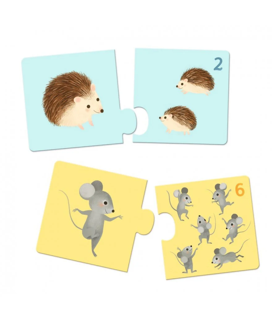 Djeco - Puzzel Duo Baby Dieren | 12-delige combinatiepuzzel - Image 3