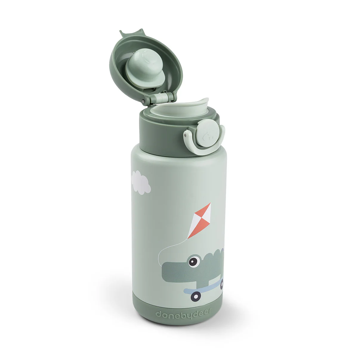 Done by Deer – Drinkfles Insulated | Playground Green 340 ml - Image 2