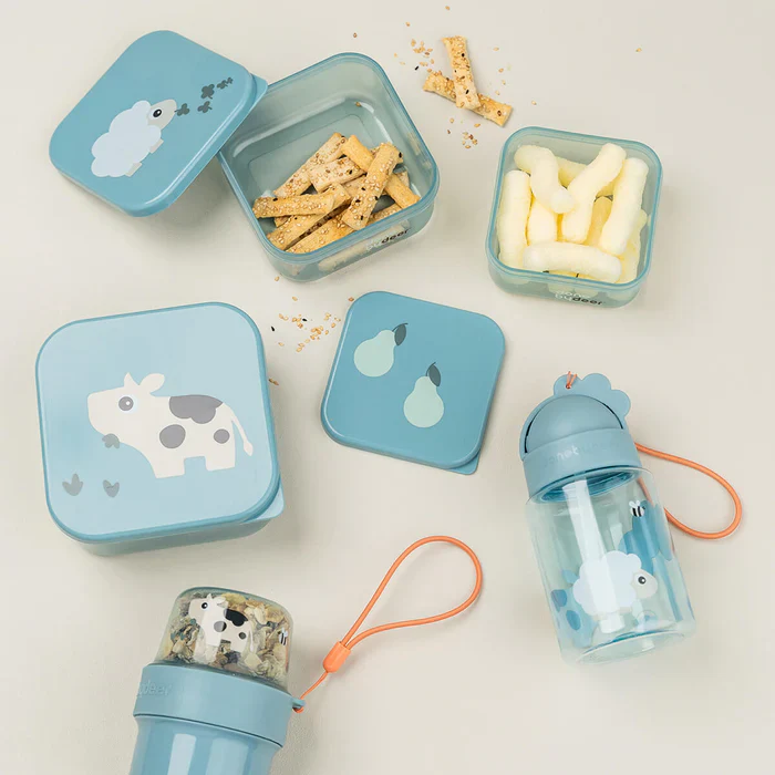 Done by Deer – Drinkfles Met Rietje | Tiny Farm Blue - Image 4