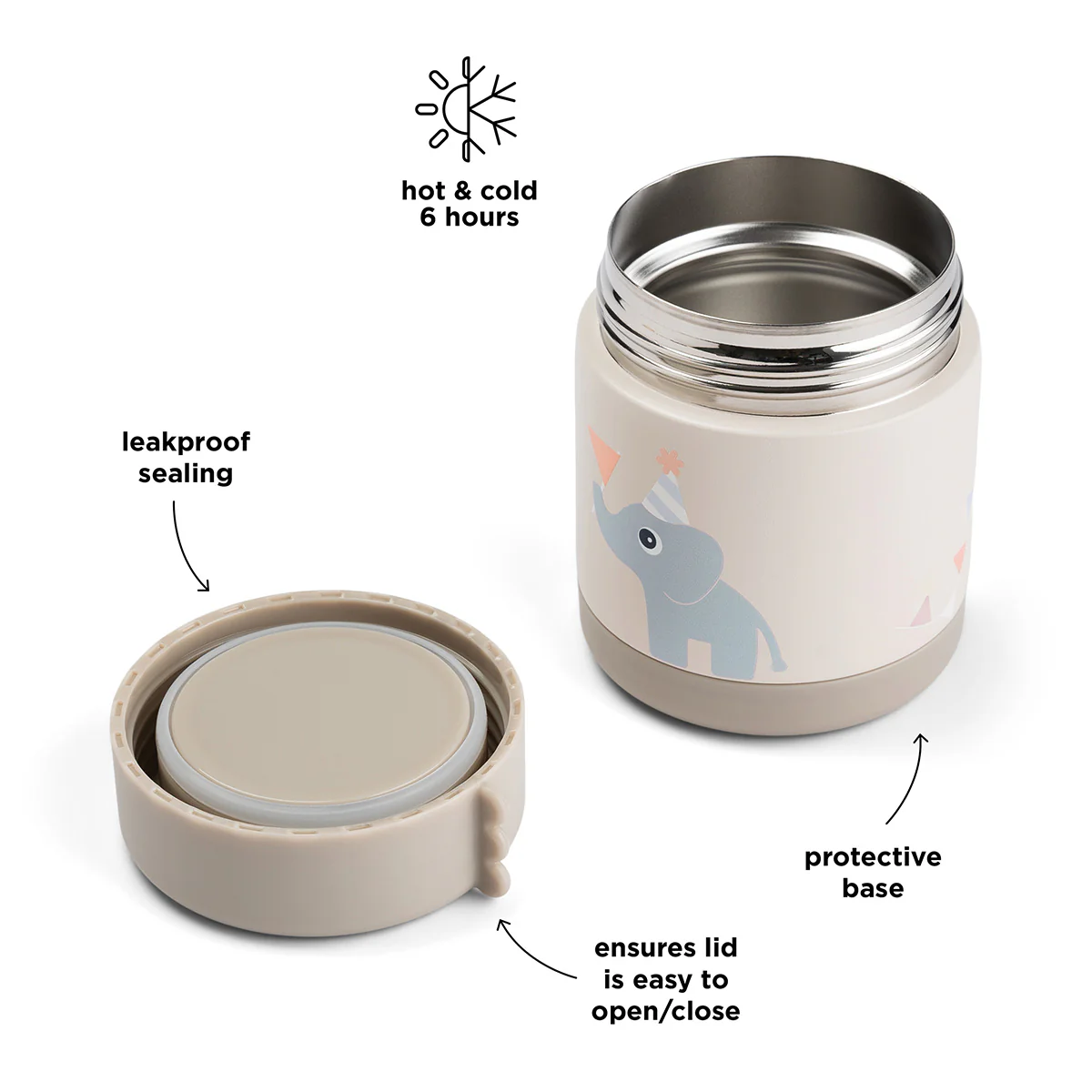 Done by Deer – Potje Voeding Insulated | Celebration Sand 300 ml - Image 3