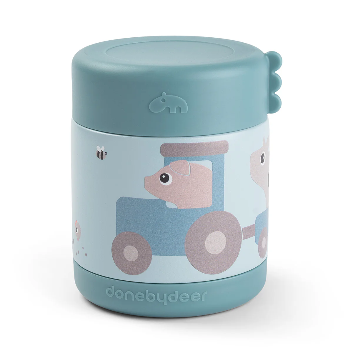 Done by Deer – Potje Voeding Insulated | Tiny Farm Blue 300 ml