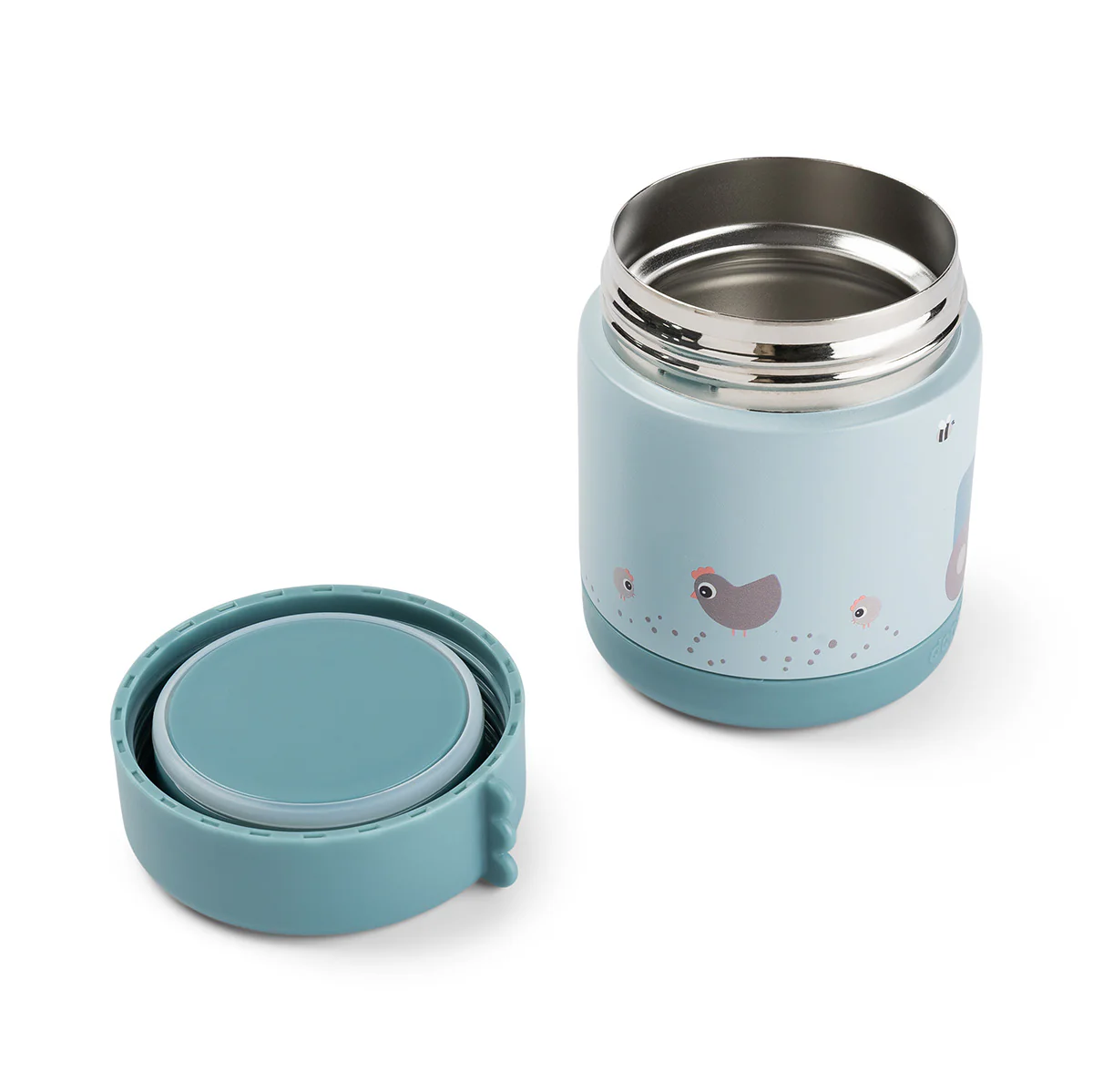Done by Deer – Potje Voeding Insulated | Tiny Farm Blue 300 ml - Image 2