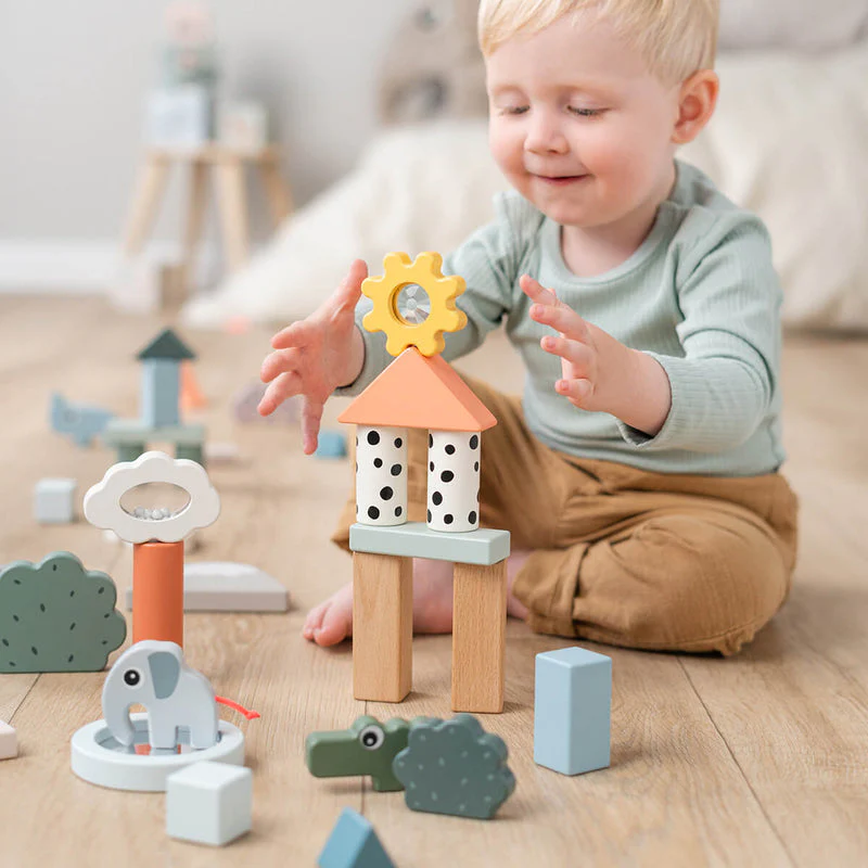 Done By Deer - Set Bouwblokken Deer Friends | Colour Mix (34 stuks) - Image 3