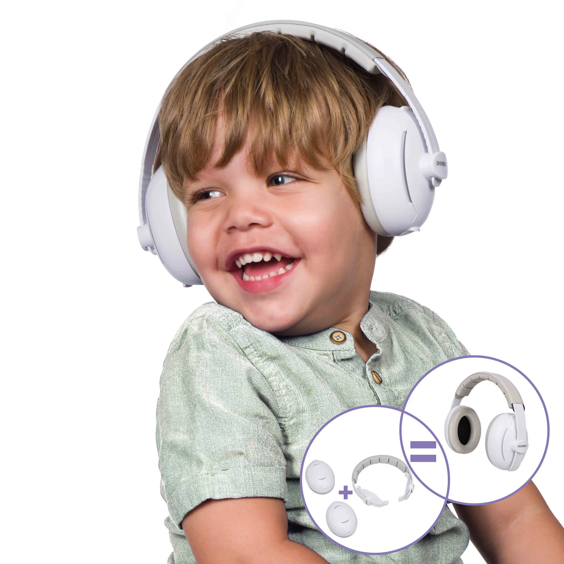 Dooky – Gehoorbeschermers Baby 2in1 | White - Image 7