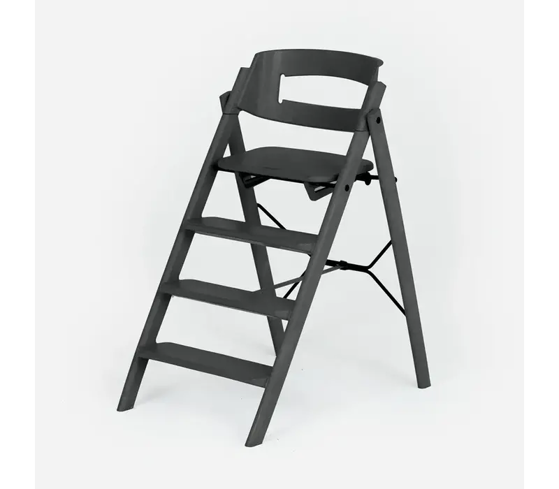 Eetstoel Klapp Recycled Plastic Charcoal Black