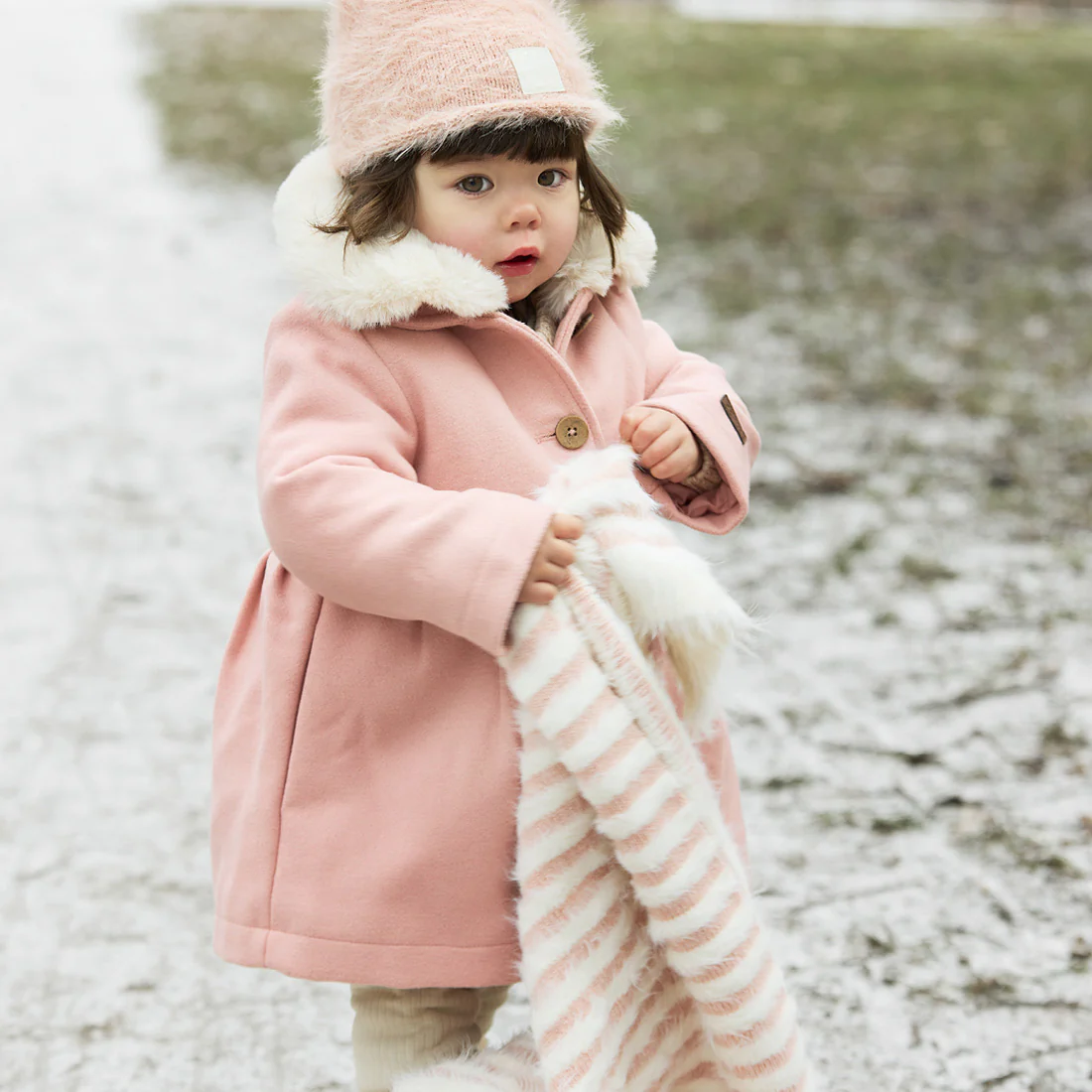 Elodie Details - Furry Knit Deken | Faded Rose - Image 2