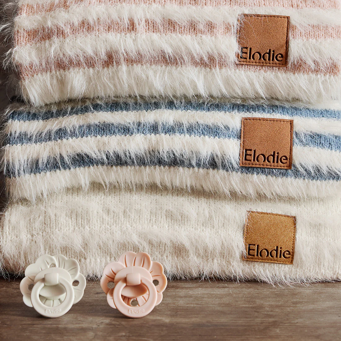 Elodie Details - Furry Knit Deken | Faded Rose - Image 3