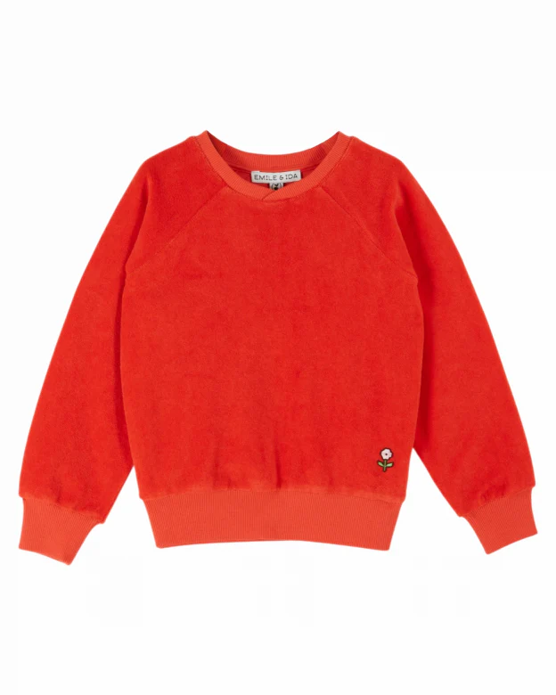 Emile et Ida - Sweater Spons | Coquelicot