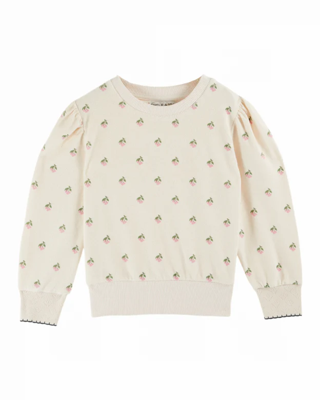 Emile et Ida - Sweater Spons Imprime Baby | Cerisette Creme