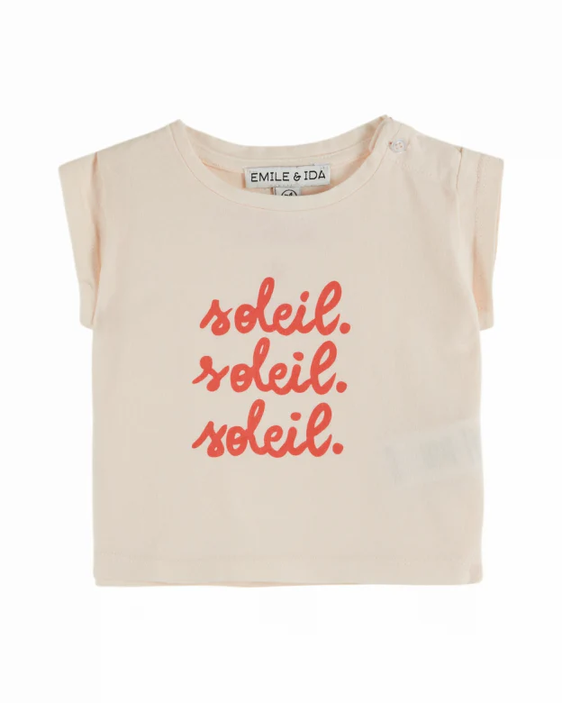 Emile et Ida - T-Shirt Fete Des Meres Baby | Creme