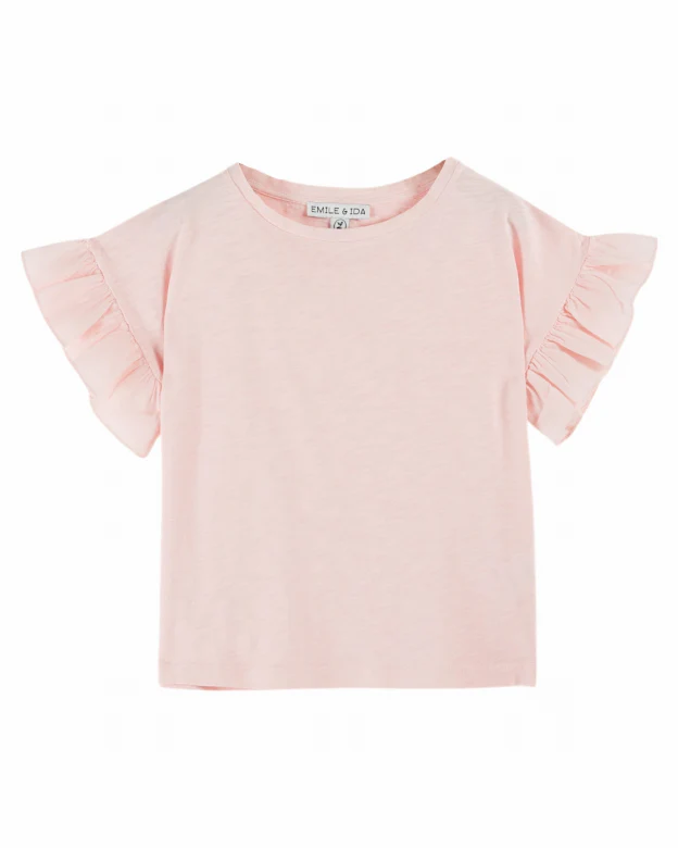 Emile et Ida - T-Shirt Jersey Flamme Baby | Macaron